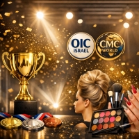 גביע אליפות OIC עם דגל ישראל ותאורה זוהרת